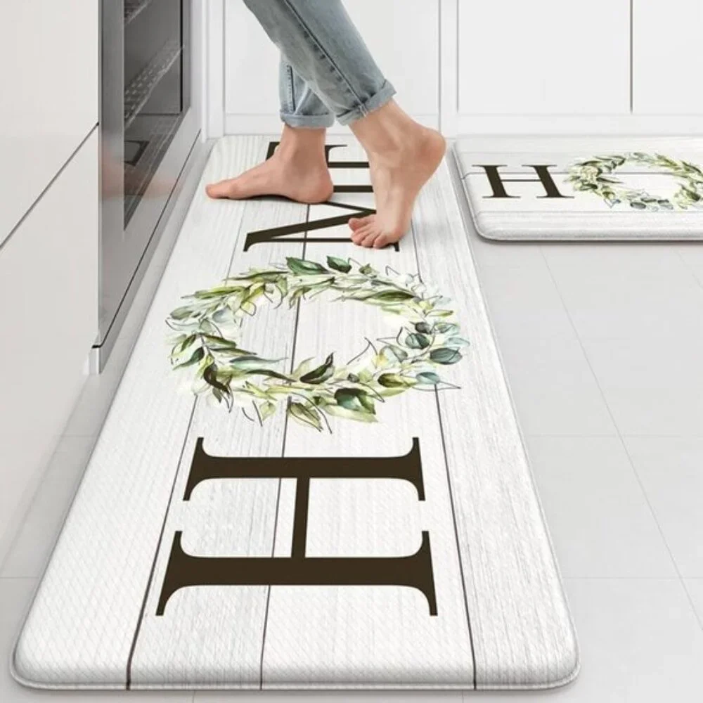 New 2Pcs Kitchen Mat, Anti-Fatigue Non-Skid Waterproof Comfort Rugs for Floor